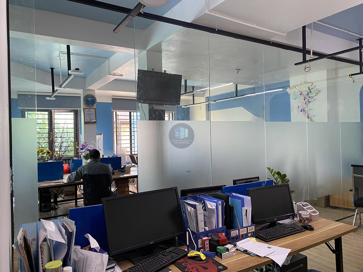 Thi công vách kính văn phòng tại Kiến Hưng - Hà Đông - Hà Nội